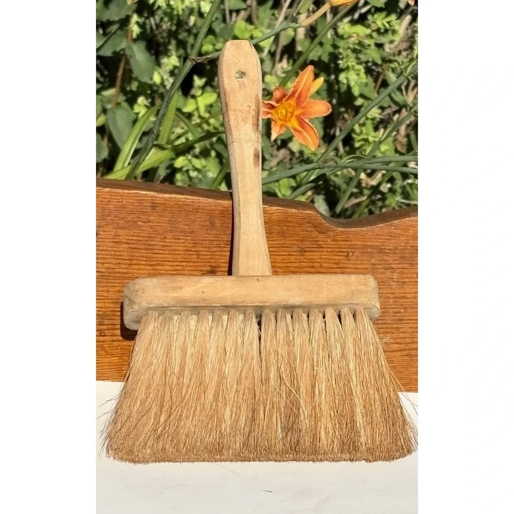 Vintage Wooden Large Wall Paper Brush Industrial Decor 11